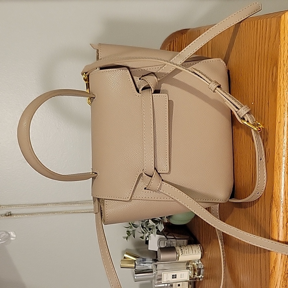 Grey/beige small "Belt bag" Style bag